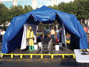 A Reeves 3 Lane Decontamination System