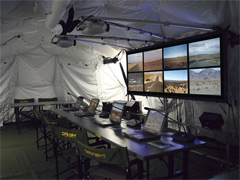 Deployable Command and Control Equipment (DC2E) allows users to view multiple feeds of information on a single display system. 