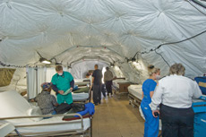 A Reeves Medical Surge Facility.