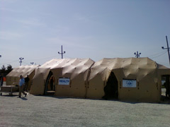 DRASH shelters set up during a recent exercise organized by the Hamilton County Health Department.