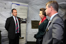 The Princess Royal speaks with MilSys' Paul Emmett and Managing Director Andy Cowling.
