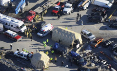 DRASH shelters at the scene of the Kleen Energy Systems plant explosion (AP Photo/Jessica Hill).