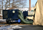 DRASH Environmental Control Unit connected to a DRASH shelter