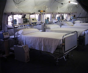 Inside a DRASH Medical Surge Facility