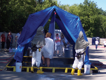 2-Lane DRASH Hospital Response Decontamination System with Undress/Redress Areas