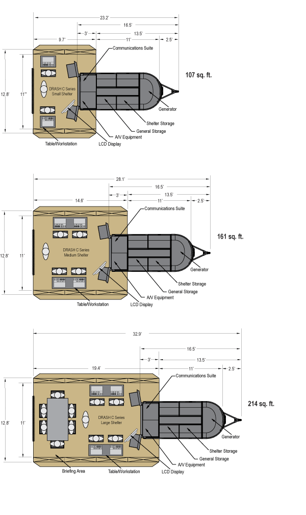 The Reeves ICP Trailer's floor layouts.
